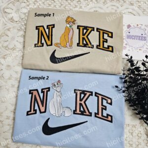 Thomas And Duchess Embroidered Couples Shirts Aristocats Embroidered Hoodie Disney Characters Embroidered T Shirt 2